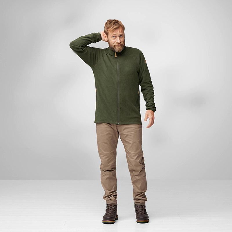 Fjallraven 北極狐 Ovik Lite Fleece 夾克 男 黑 暗深藍 刷毛夾克 12600217