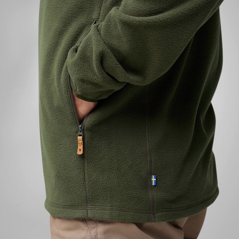 Fjallraven 北極狐 Ovik Lite Fleece 夾克 男 黑 暗深藍 刷毛夾克 12600217