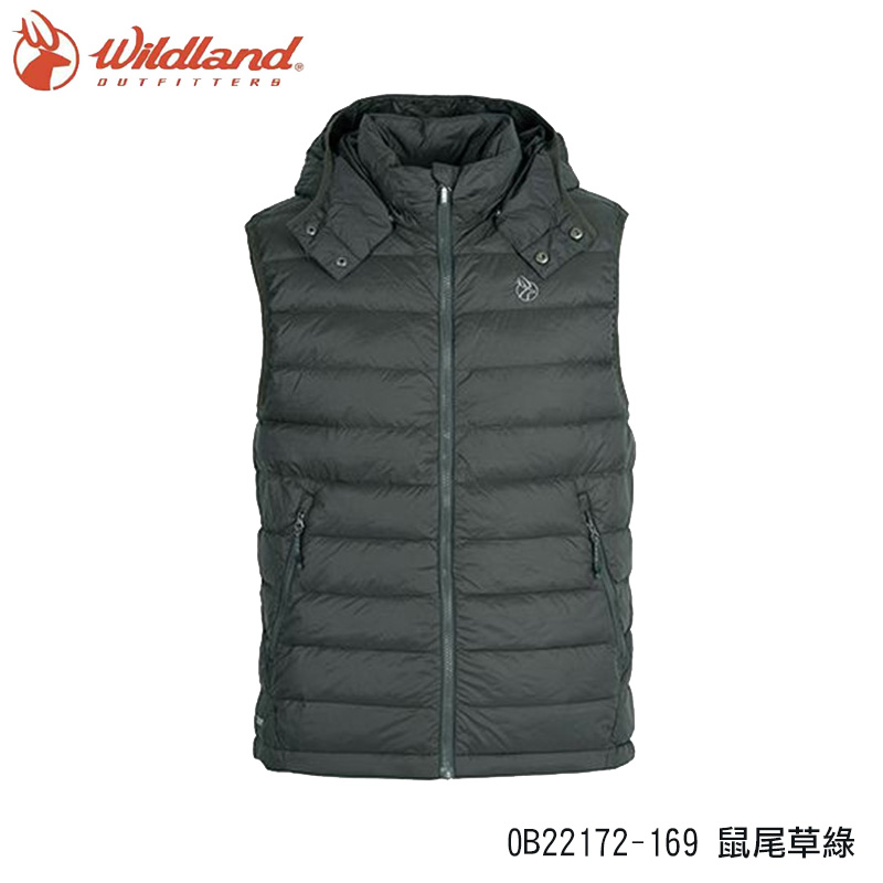 WILDLAND荒野 男700FP可拆帽輕暖羽絨背心 0B22172