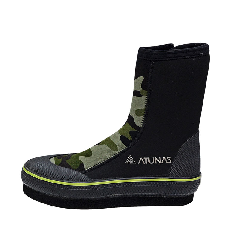 ATUNAS 歐都納 長筒毛氈溯溪鞋 黑/迷彩 毛氈防滑鞋 S-8