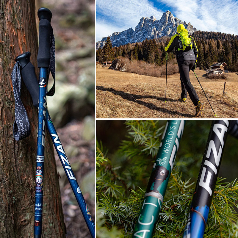 FIZAN 義大利 可調式避震健行登山杖特惠組 7075 航太鋁合金 FZS21.7502 FZS20.7502