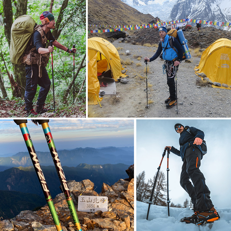FIZAN 義大利 可調式避震健行登山杖特惠組 7075 航太鋁合金 FZS21.7502 FZS20.7502