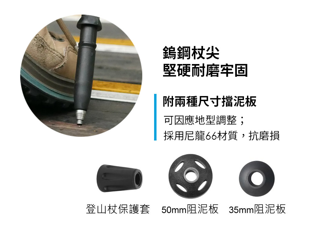 FIZAN 義大利 超輕三節式登山杖2入特惠組 粉櫻 熱帶雨林 能高綠 雙色雲海 梵谷星夜 FZS22.7102