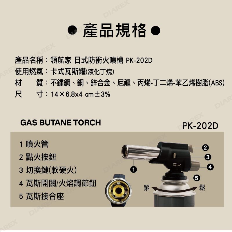 PRO KAMPING 領航家 ProKamping 日式防衝火噴槍 PK-202D