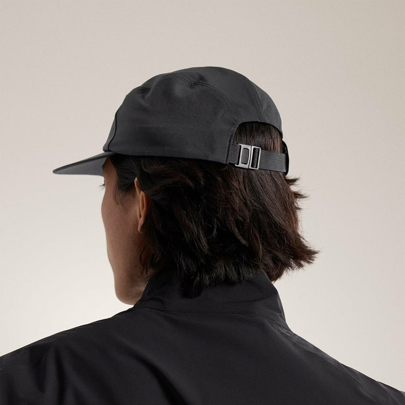 Arcteryx 始祖鳥 Gamma 快乾登山帽 黑/絹絲白 5 Panel Cap 五片式拼接帽 X000009484