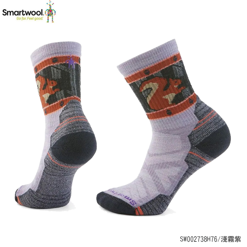 SmartWool 美國 女機能戶外全輕量減震中長襪-松鼠 淺霧紫 暮光藍 SW002738