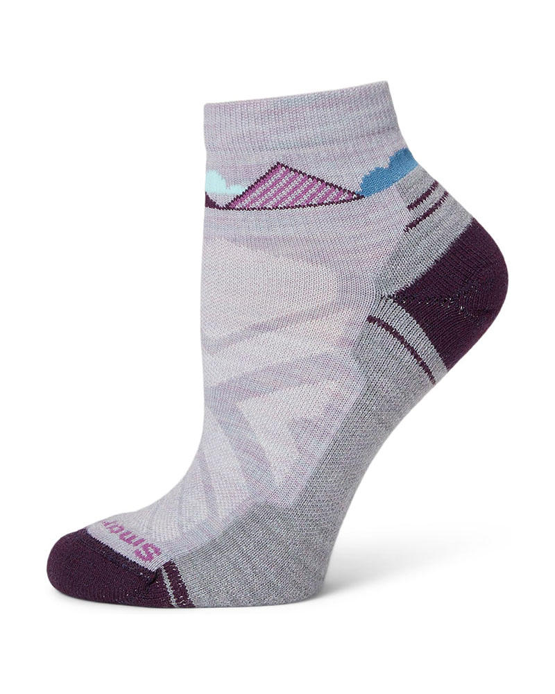 SmartWool 美國 女機能戶外全輕量減震低筒襪-峽谷印花 淺霧紫 SW002177H76
