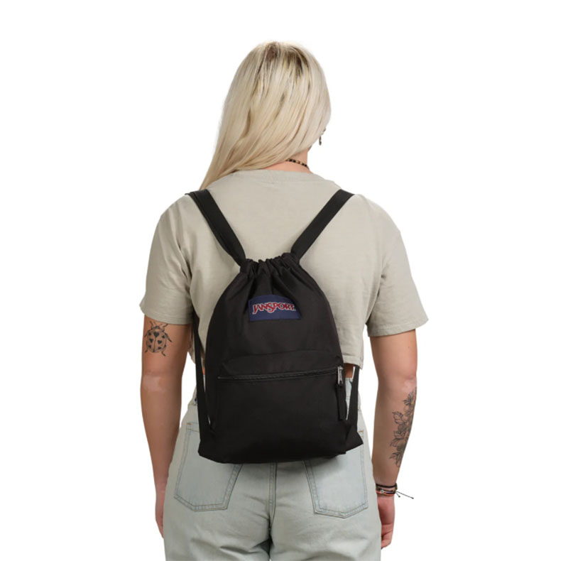 JANSPORT DRAW SACK 束口袋後背包 束口背包 經典黑 書包 束口包 JS0A83LQ