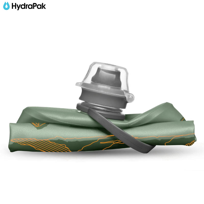 HydraPak 美國 Mountain Stow 500ML 軟式水壺 遠古灰 河谷綠 GS341
