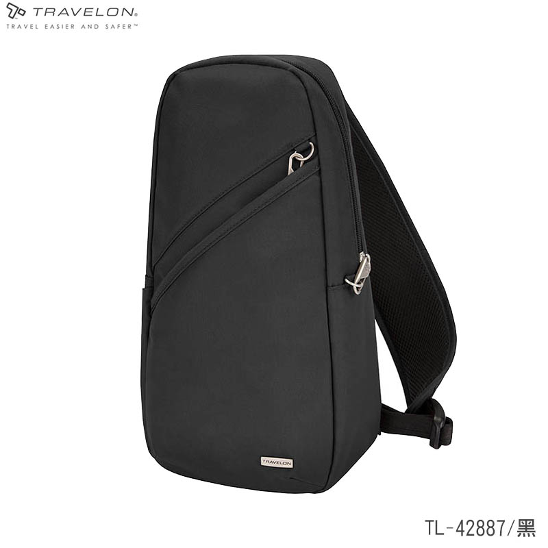 TRAVELON 美國 Classic 防盜斜背包 黑 TL-42887 旅行防盜包