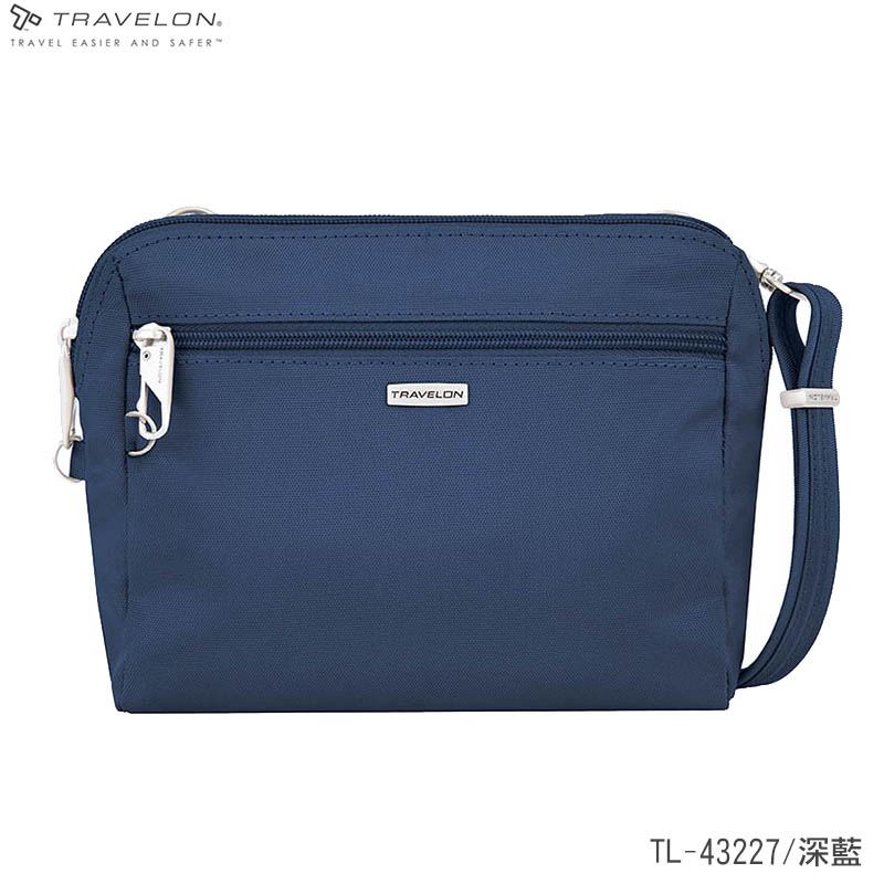 TRAVELON 美國 CLASSIC腰/斜背兩用包 深藍 TL-43227