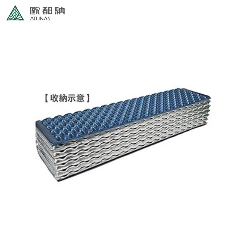 ATUNAS 歐都納 輕量登山折疊睡墊+鋁膜 銀河藍/銀 A1SBCC01N 蛋殼睡墊 露營睡墊 鋁膜保溫