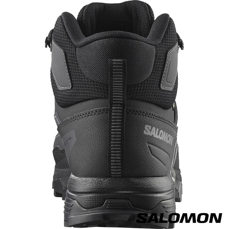 SALOMON X ULTRA 5 Goretex 男寬楦中筒登山鞋 黑/瀝灰/堡岩灰 L47755400 防水戶外鞋