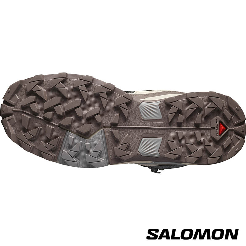 SALOMON X ULTRA 5 Goretex 女中筒登山鞋 劍灰/鋼鐵灰/海鷗灰 L47854900 戶外防水鞋