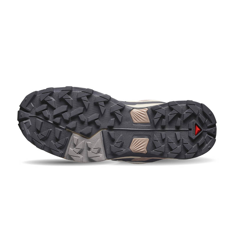 SALOMON X ULTRA 5 Goretex 女低筒登山鞋 燕麥/黑灰/海鷗灰 L47854700 戶外防水鞋