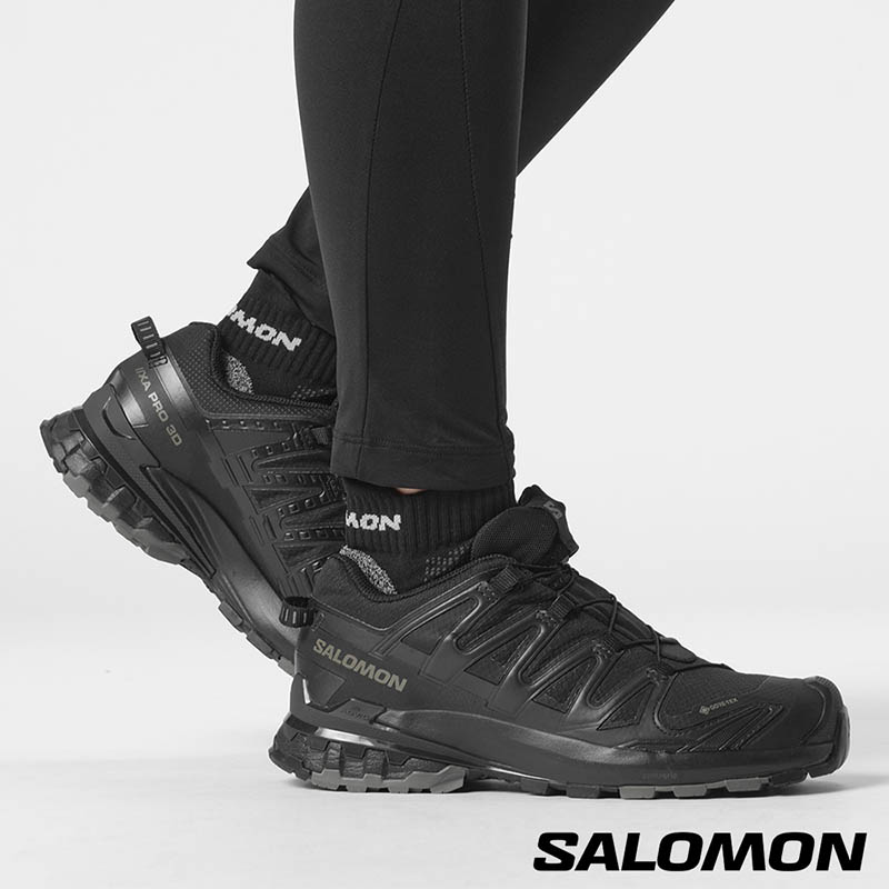 SALOMON XA PRO 3D V9 Goretex 女健野鞋 黑/幻灰/藍灰 L47270800