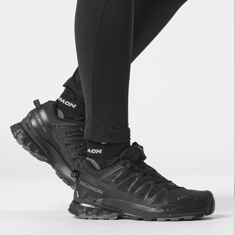 SALOMON XA PRO 3D V9 Goretex 女健野鞋 黑/幻灰/藍灰 L47270800