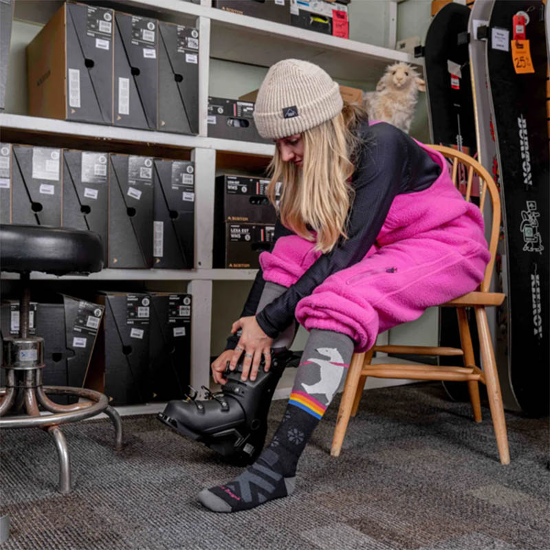 Darn Tough 美國 Thermolite 女款膝下滑雪羊毛襪 黑 DT8041