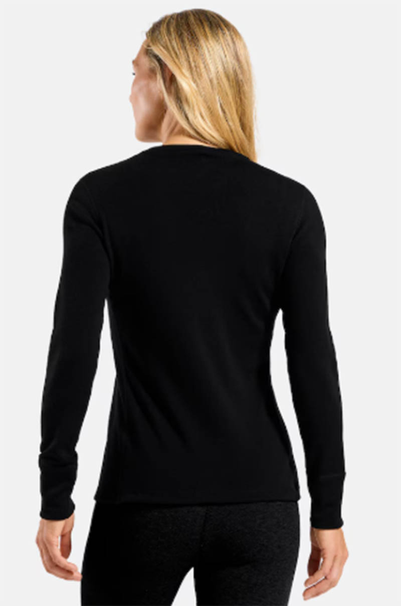 ODLO 瑞士 女 MERINO 260羊毛圓領上衣 黑 保暖型 圓領 長袖上衣 羊毛衣 登山底層衣 112041