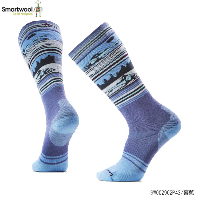 SmartWool 美國 機能Snow中級減震滑雪高筒襪-雪地摩托車 SW002902P43 暮藍