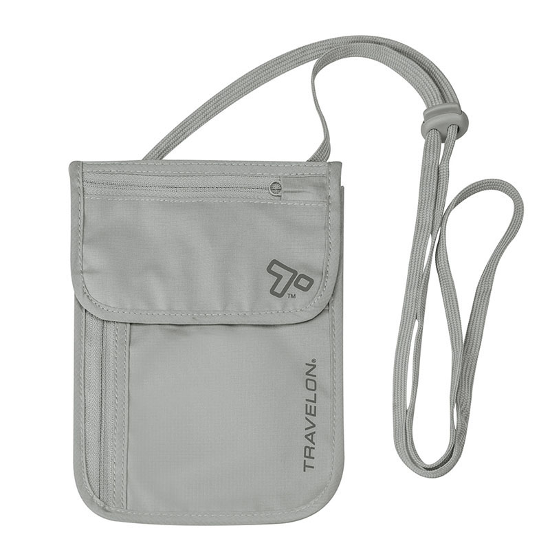 TRAVELON 美國 RFID BLOCKING隱藏式錢包 頸掛包 側背包 出國旅遊/貼身防盜包 TL-12998