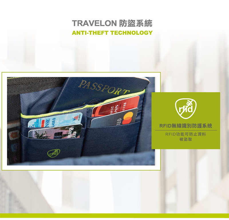 TRAVELON 美國 RFID BLOCKING 貼身腰包 灰 TL-12997 出國旅遊/貼身防盜包/隱形腰包