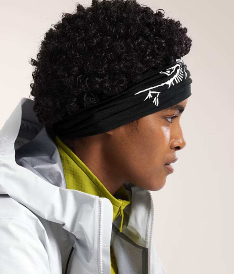 ARC'TERYX 始祖鳥 Satoro 羊毛頭帶 黑/絹絲白 X000009491 透氣 保暖 舒適 戶外頭帶