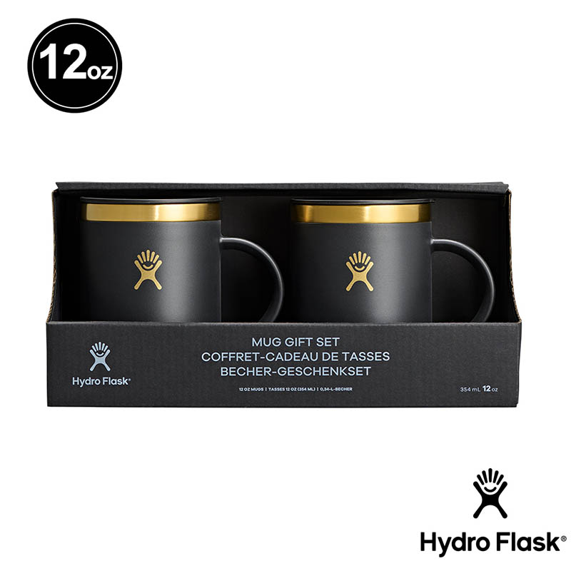 Hydro Flask 12oz/354ml BlackTie 保溫馬克杯 兩入 禮盒組 黑金 HFH25M12CPBUN