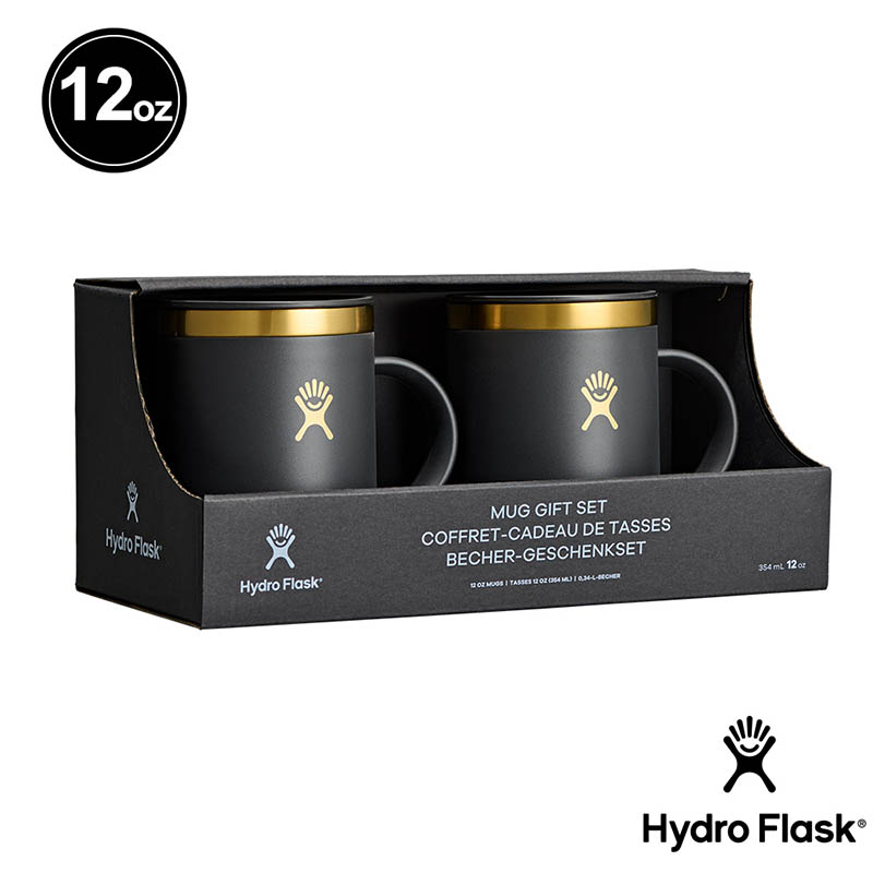Hydro Flask 12oz/354ml BlackTie 保溫馬克杯 兩入 禮盒組 黑金 HFH25M12CPBUN