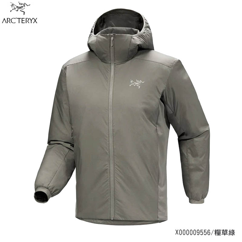 Arcteryx 始祖鳥 男 Atom 化纖外套 Coreloft 連帽外套 糧草綠 黑綠撞色 X000009556 登山夾克