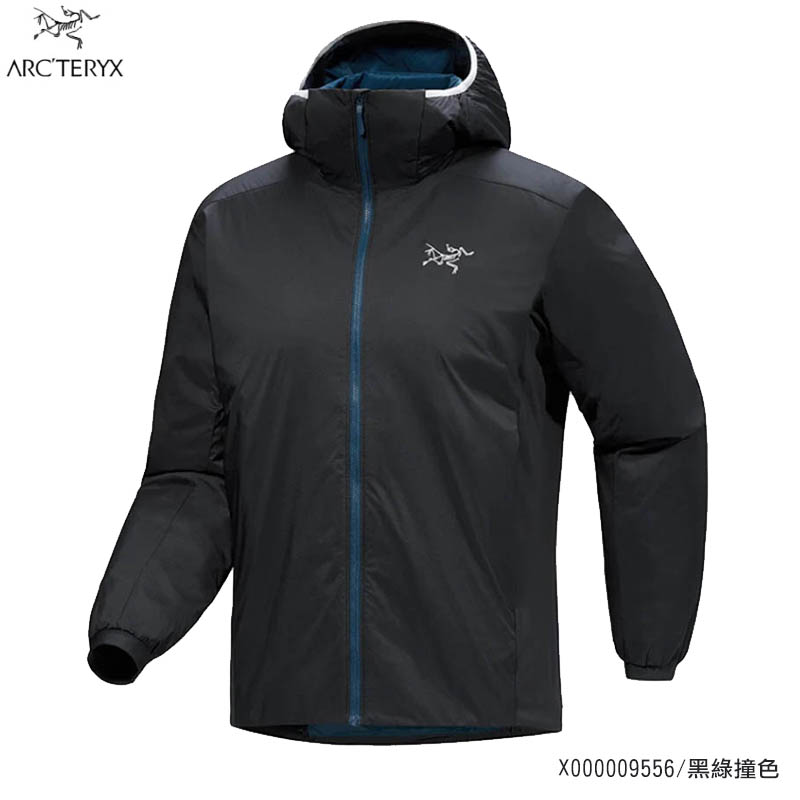 Arcteryx 始祖鳥 男 Atom 化纖外套 Coreloft 連帽外套 糧草綠 黑綠撞色 X000009556 登山夾克