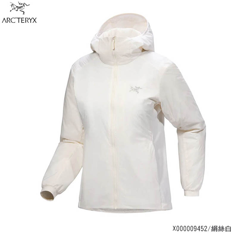 Arcteryx 始祖鳥 女款 Atom 化纖連帽外套 糧草綠II 絹絲白 戶外保暖外套 X000009452