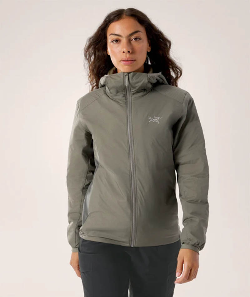 Arcteryx 始祖鳥 女款 Atom 化纖連帽外套 糧草綠II 絹絲白 戶外保暖外套 X000009452