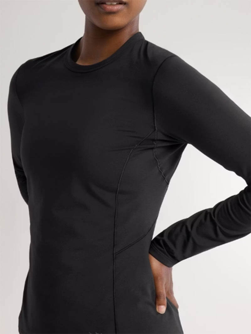 Arcteryx 始祖鳥 女 Rho 刷毛內層圓領衫 X000008472 黑 圓領長袖上衣 戶外保暖上衣