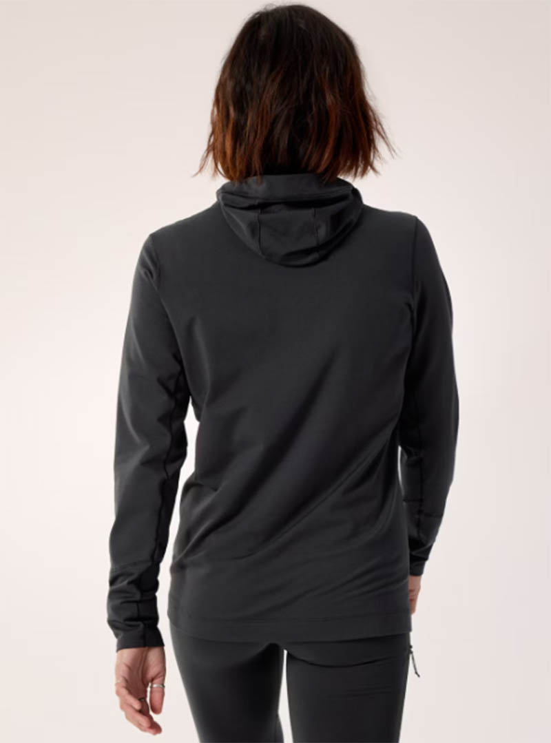 ARC'TERYX 始祖鳥 女 Rho 套頭衫 黑 X000007326 連帽長袖上衣 登山衣 保暖健行長袖