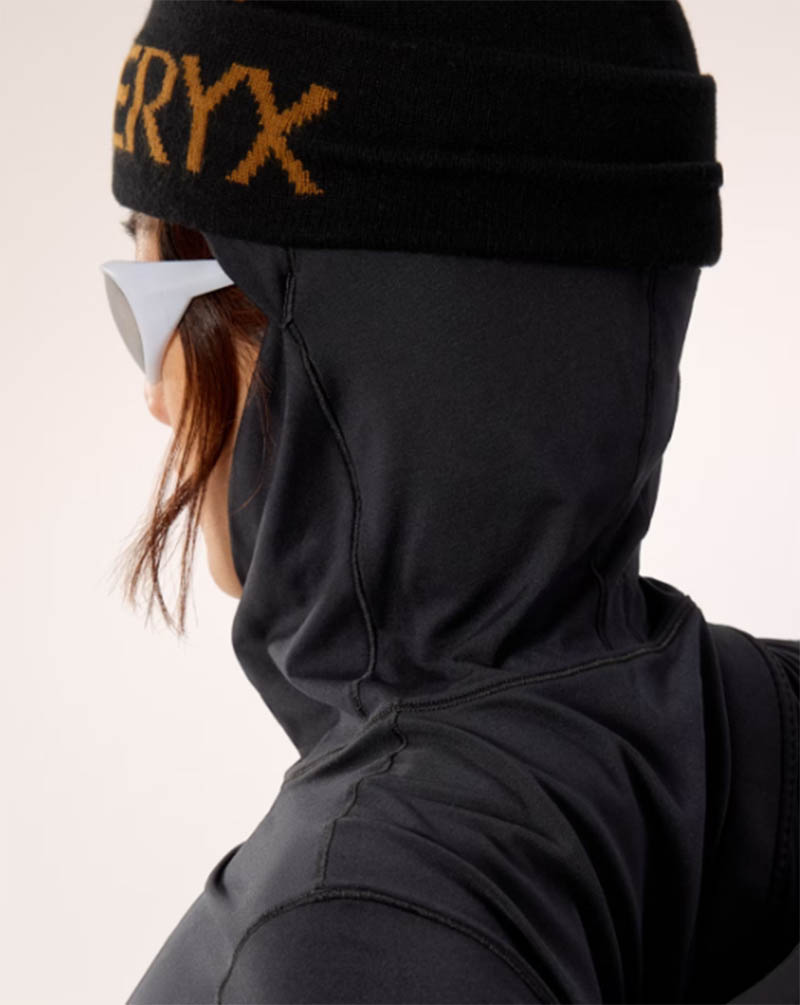 ARC'TERYX 始祖鳥 女 Rho 套頭衫 黑 X000007326 連帽長袖上衣 登山衣 保暖健行長袖