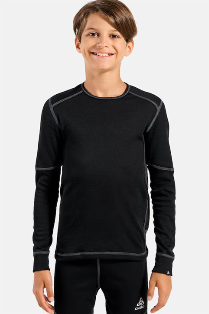 ODLO 瑞士 兒童 ECO銀離子加強保暖型圓領上衣 159329 小孩內層衣 X-Warm 保暖長袖上衣