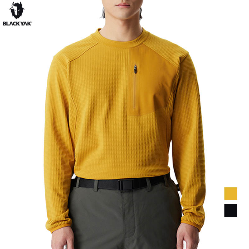 BLACKYAK 男 UTILITY GRID 長袖上衣 格紋刷毛 寬鬆版 EB2MC706 1BYRTWU002