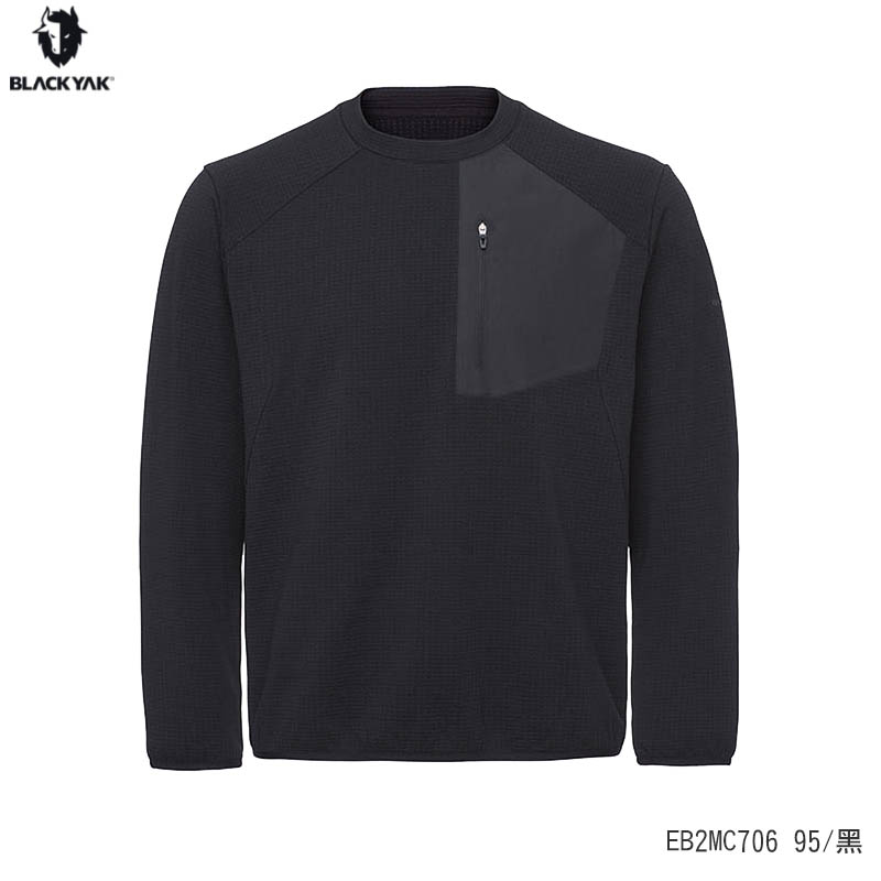 BLACKYAK 男 UTILITY GRID 長袖上衣 格紋刷毛 寬鬆版 EB2MC706 1BYRTWU002