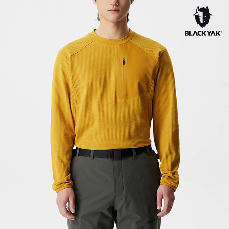 BLACKYAK 男 UTILITY GRID 長袖上衣 格紋刷毛 寬鬆版 EB2MC706 1BYRTWU002