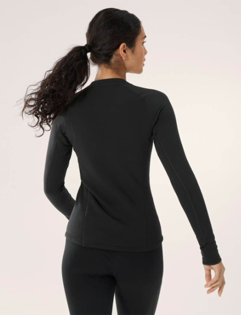 ARC'TERYX 始祖鳥 女 Kyanite 刷毛圓領衫 黑 X000009048 刷毛底層衣 保暖登山衣