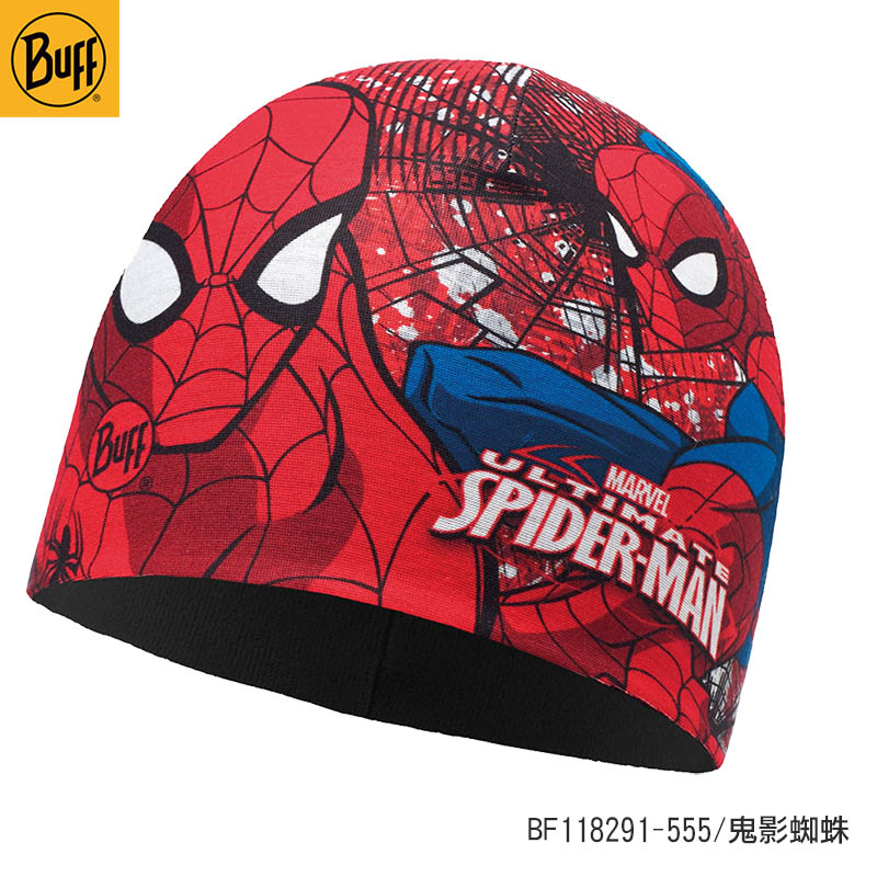 BUFF 西班牙 青少年超級英雄-雙層保暖帽 Plus 蜘蛛人 閃電麥坤 兒童保暖帽 漫威英雄