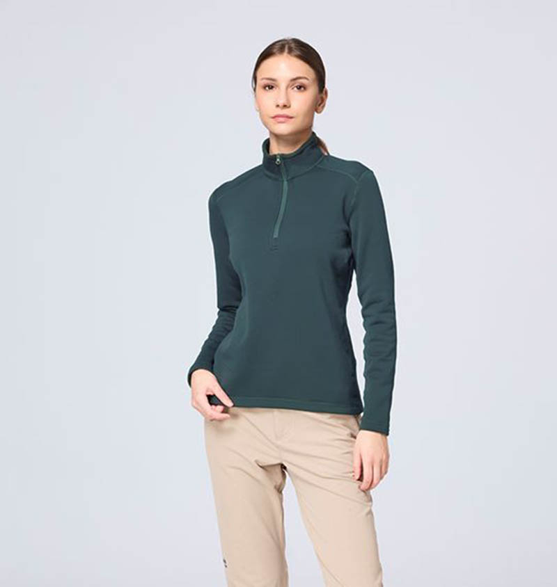 Wildland 荒野 女Polartec PSP彈性半開襟極暖衣 兩色 P2627 登山衣 長袖保暖上衣