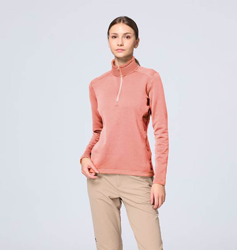 Wildland 荒野 女Polartec PSP彈性半開襟極暖衣 兩色 P2627 登山衣 長袖保暖上衣