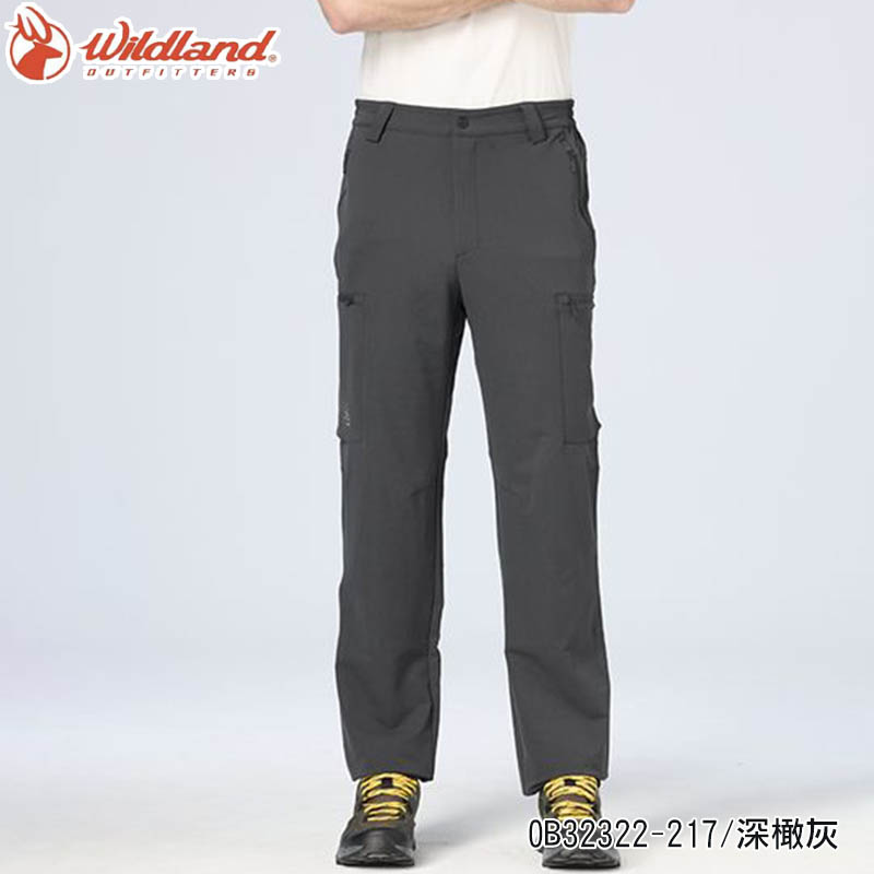 Wildland 荒野 男生態彈性多袋機能褲 深橄灰 0B32322 彈性長褲 休閒長褲