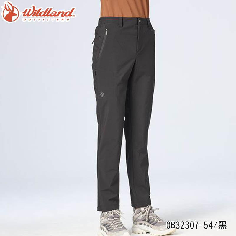 Wildland 荒野 女彈性超輕三層超潑山旅長褲 黑 0B32307 內刷毛 彈性長褲 保暖長褲