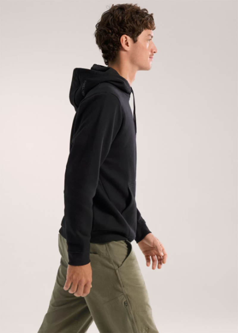 Arcteryx 始祖鳥 男 Emblem 刷毛套頭衫 黑 X000009788 帽T 連帽上衣 長袖棉T