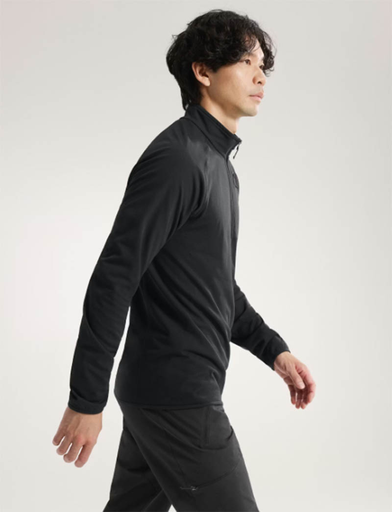 Arcteryx 始祖鳥 男 Delta 1/2刷毛套頭衫 黑 X000010550 拉鍊上衣 半開襟長袖上衣