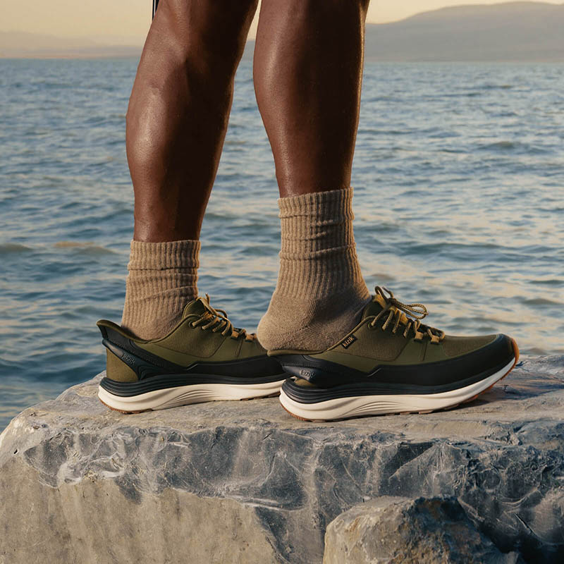 KIZIK 美國 London AT 倫敦 男款休閒鞋 綠黑 MLONDO15 懶人鞋 免彎腰綁帶 好穿脫