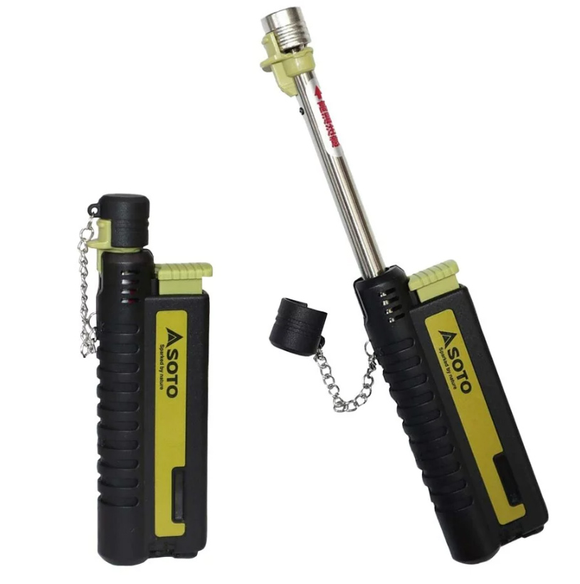 SOTO日本 伸縮防風點火器-台灣限定 ST-480CAG 軍綠 ST-480C 打火機/露營生火/附防塵蓋